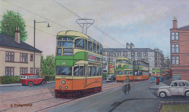 Glasgow Corporation Transport - acrylic - George Dalrymple Glasgow Corporation Transport - acrylic - George Dalrymple